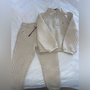 Tommy Hilfiger Cream and Navy Quilted Jacket
